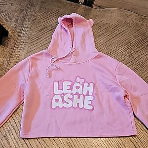 Pink leah ashe Hooded sweater size 7